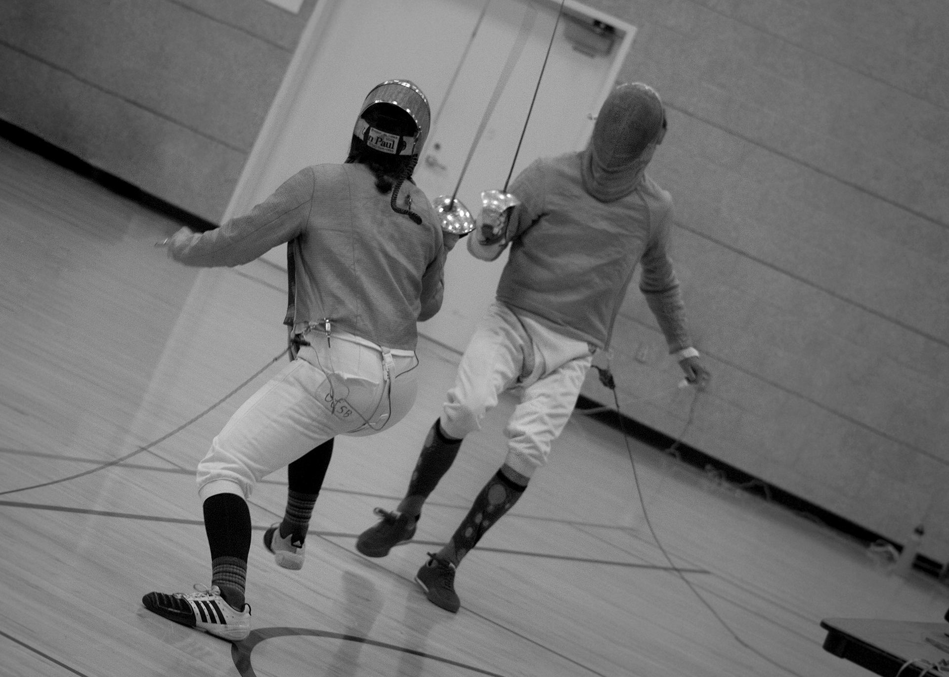 two fencers